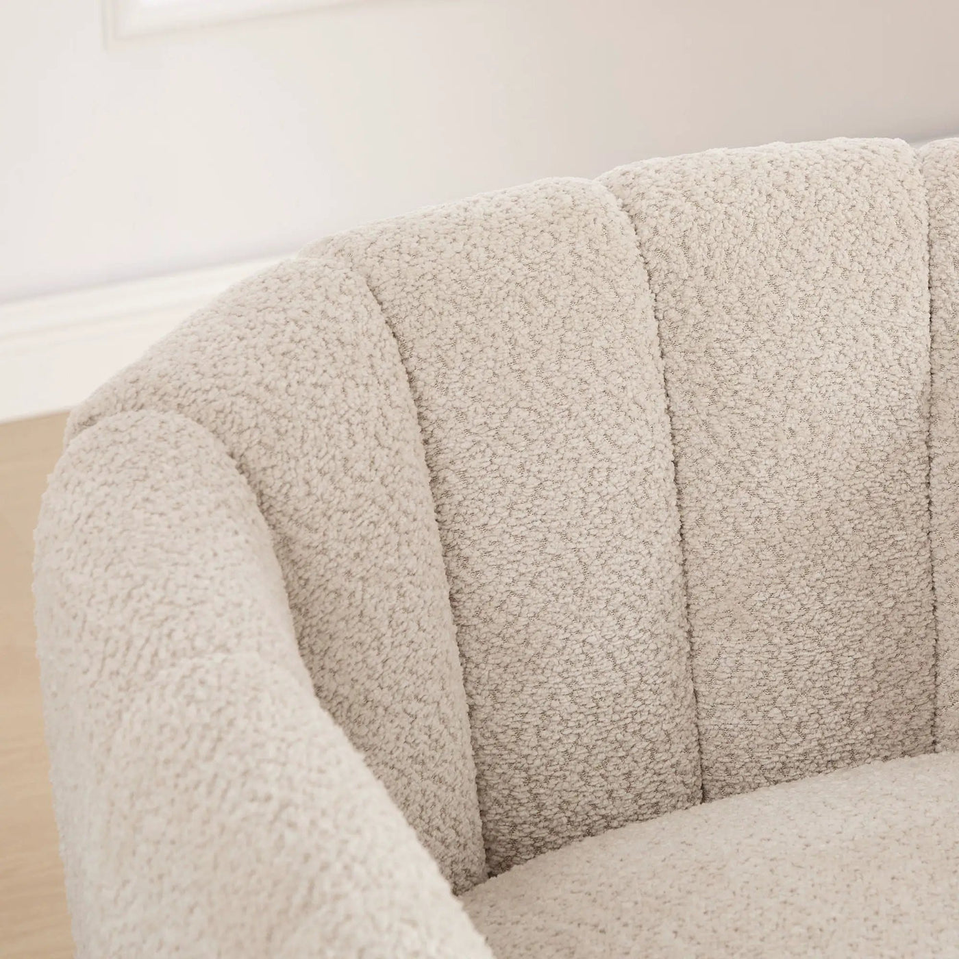 Swivel Upholstered Barrel Chair With Metal Base by HouseOfZazla