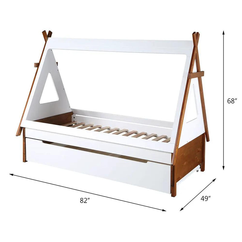 Loreen - Twin Bed - Oak & White by Unique Piece Furniture
