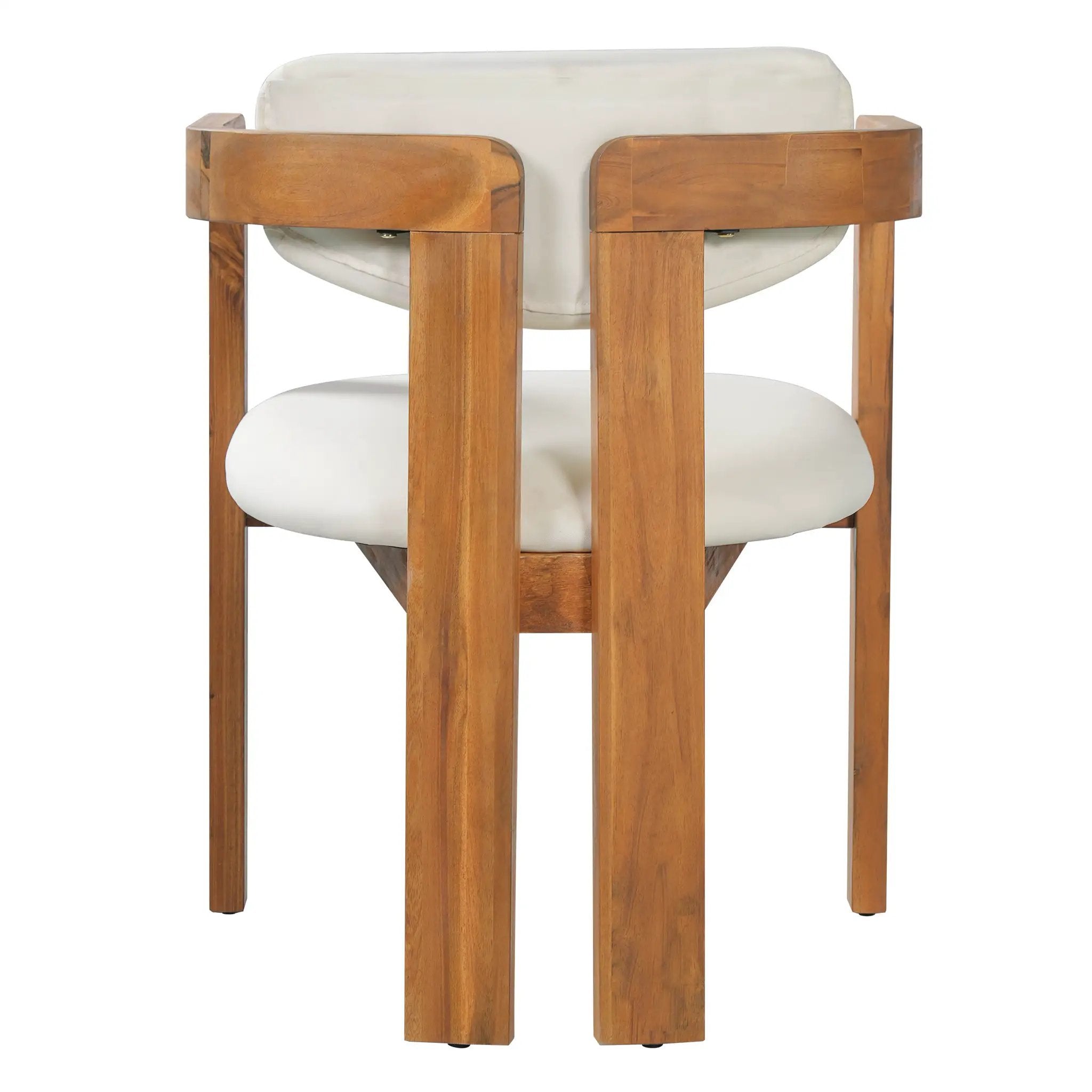 Set of 2 Outdoor Acacia Wood Dining Chairs with Cushions by HouseOfZazla