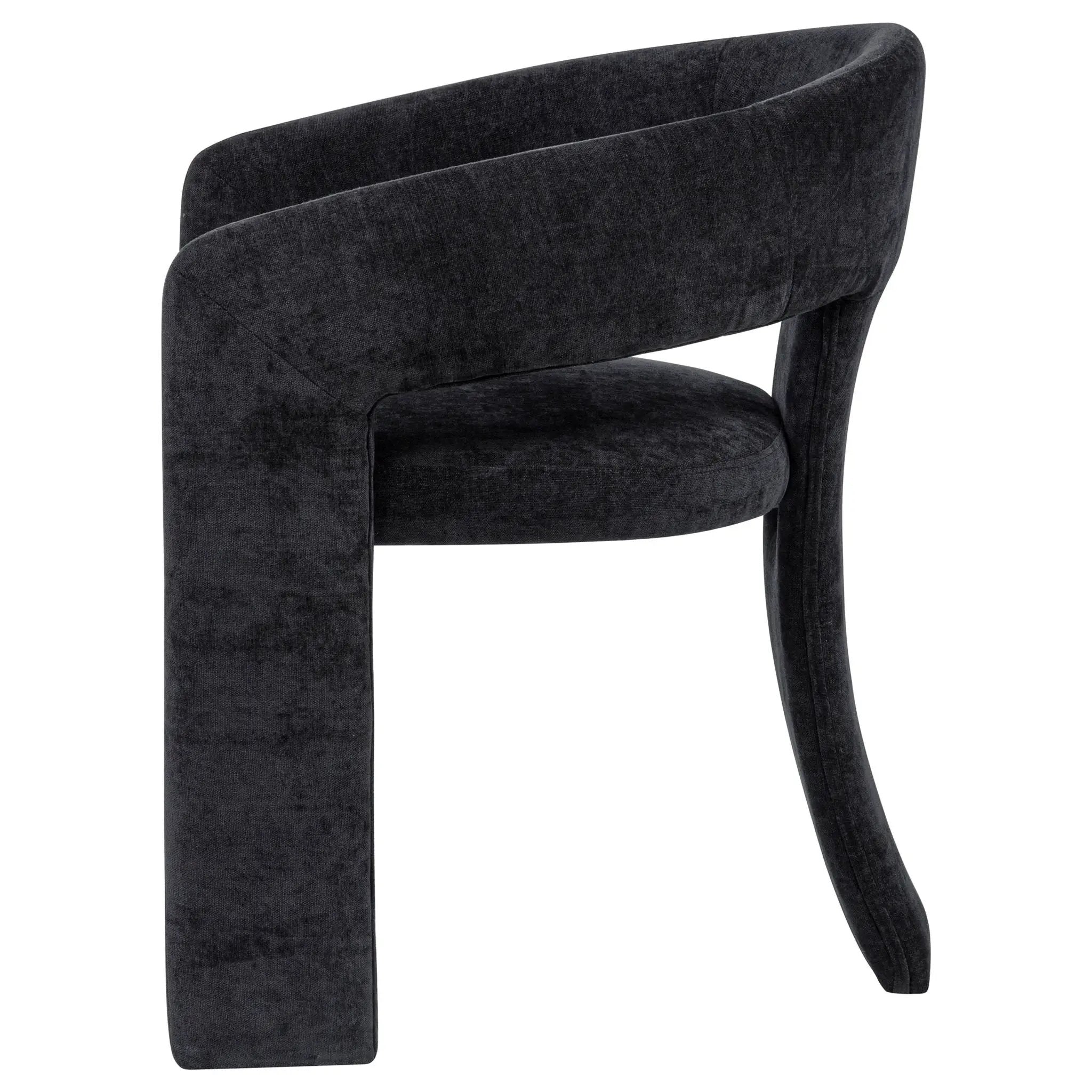 Carlow Upholstered Dining Arm Chair Black (Set of 2) by Unique Piece Furniture