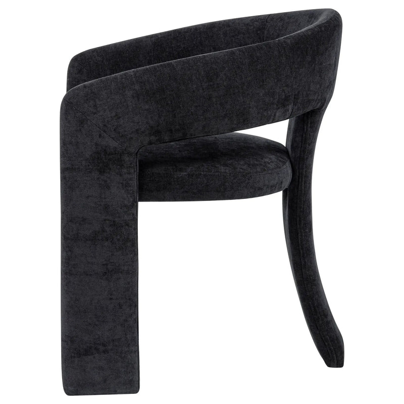 Carlow Upholstered Dining Arm Chair Black (Set of 2) by Unique Piece Furniture