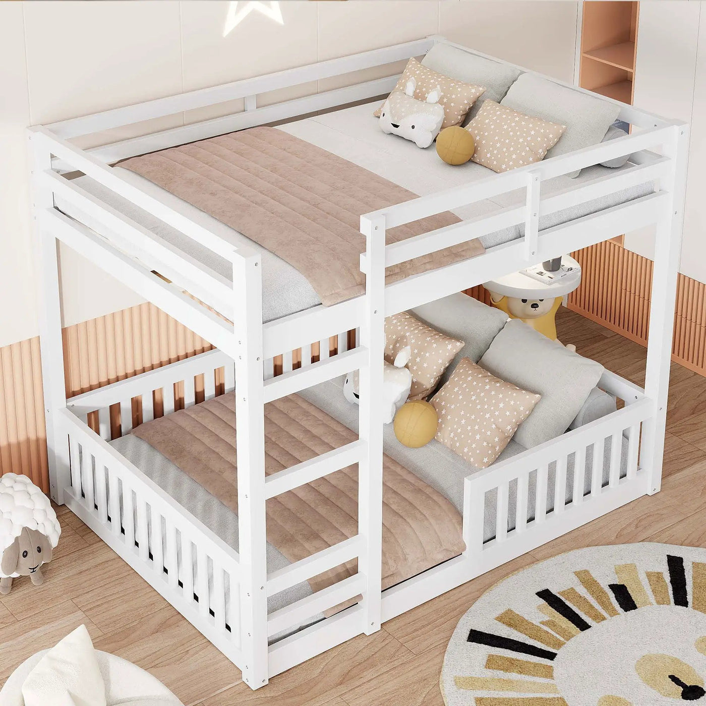 Stylish Bunk Bed With Ladder And Guardrails by HouseOfZazla