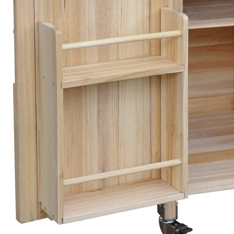K&K Outdoor Kitchen Island, Rolling Bar Cart & Storage Cabinet by HouseOfZazla