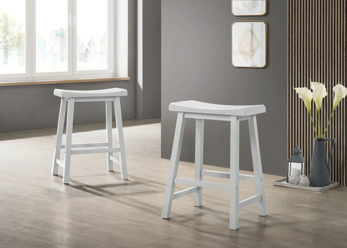Alonzo - 17.5" Backless Ergonomic Counter Height Stool (Set of 2) by HouseOfZazla