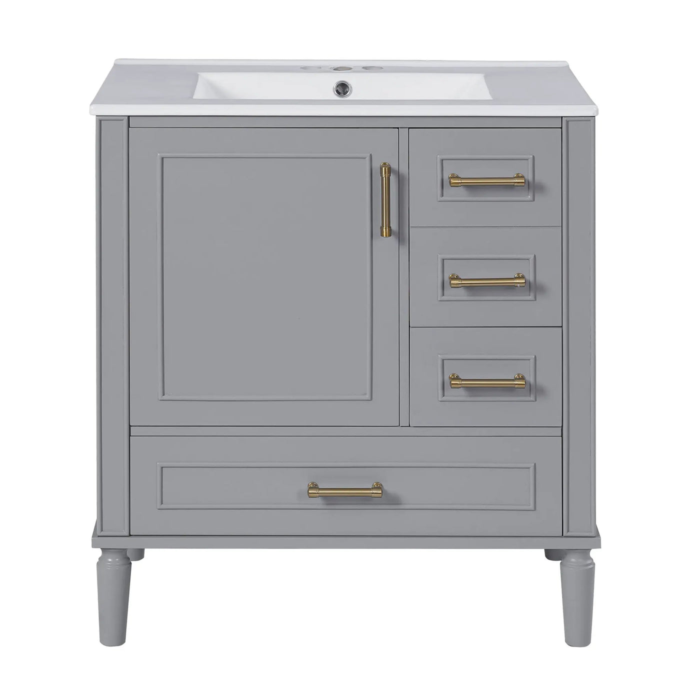 Traditional Bathroom Vanity Set With Soft Close Doors by HouseOfZazla