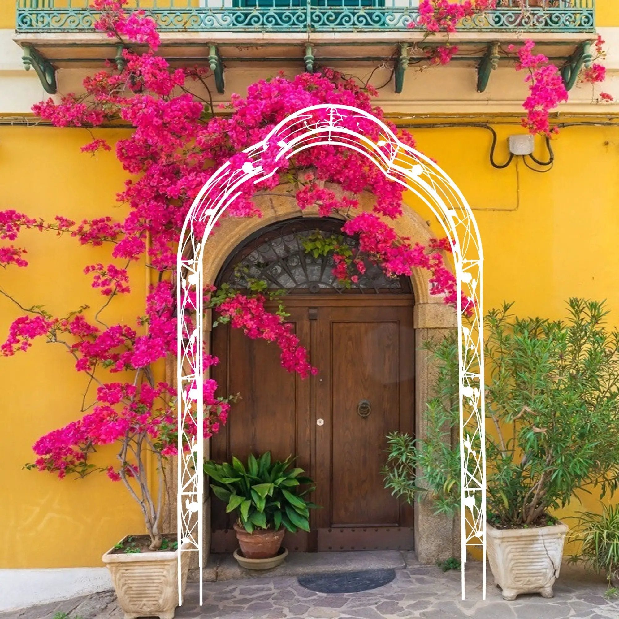 Metal Garden Arch Assemble Freely With 8 Styles Garden Arbor Trellis Climbing Plants Support Rose Arch by HouseOfZazla