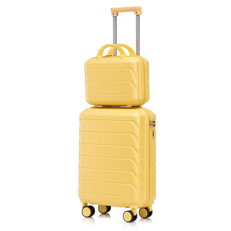 14'/20' 2-Piece ABS Spinner Wheel Luggage Set with Combination Lock by HouseOfZazla