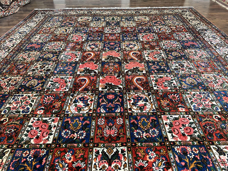 Persian Bakhtiari Rug 10x14, Multicolor Khesti Panel Design by Jewel Rugs