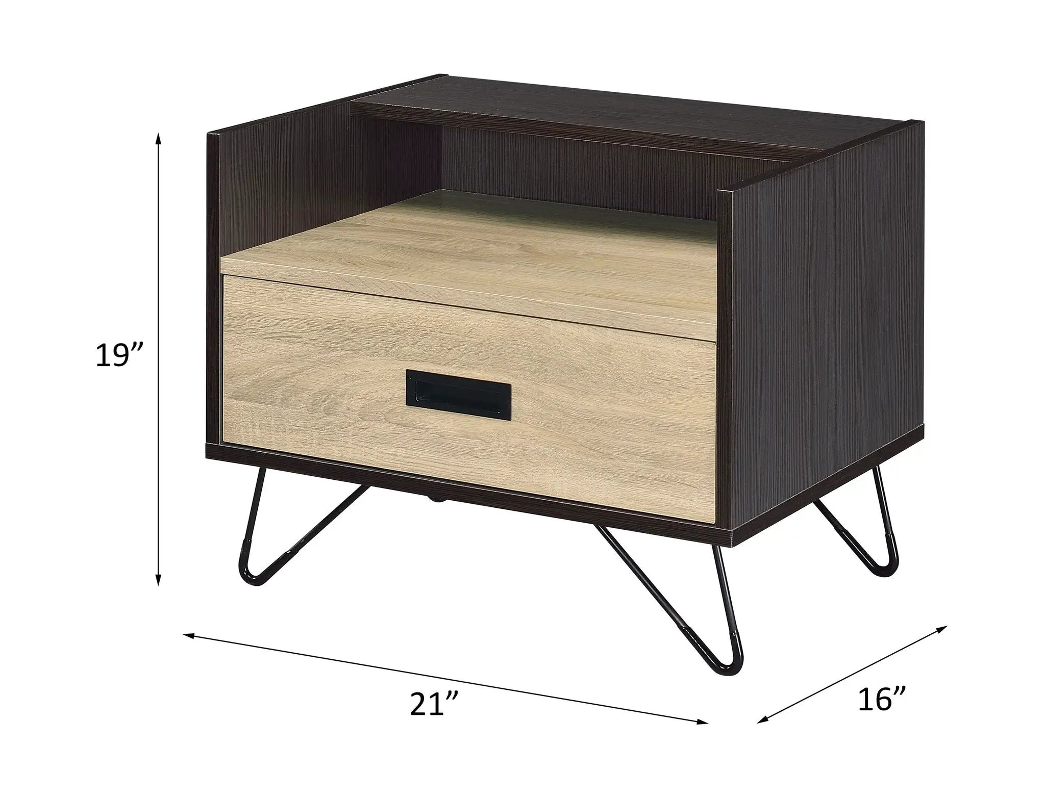 Melkree - Accent Table - Oak & Black by Unique Piece Furniture
