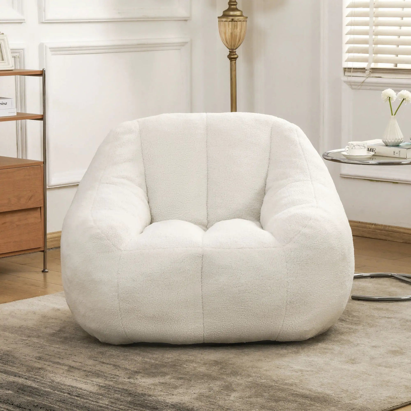 Comfy Bean Bag Chair With Memory Foam Filler, Tufted Soft by HouseOfZazla