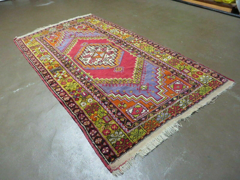 4' X 7' Antique Handmade Turkish Oushak Wool Rug Carpet Red Nice by Jewel Rugs