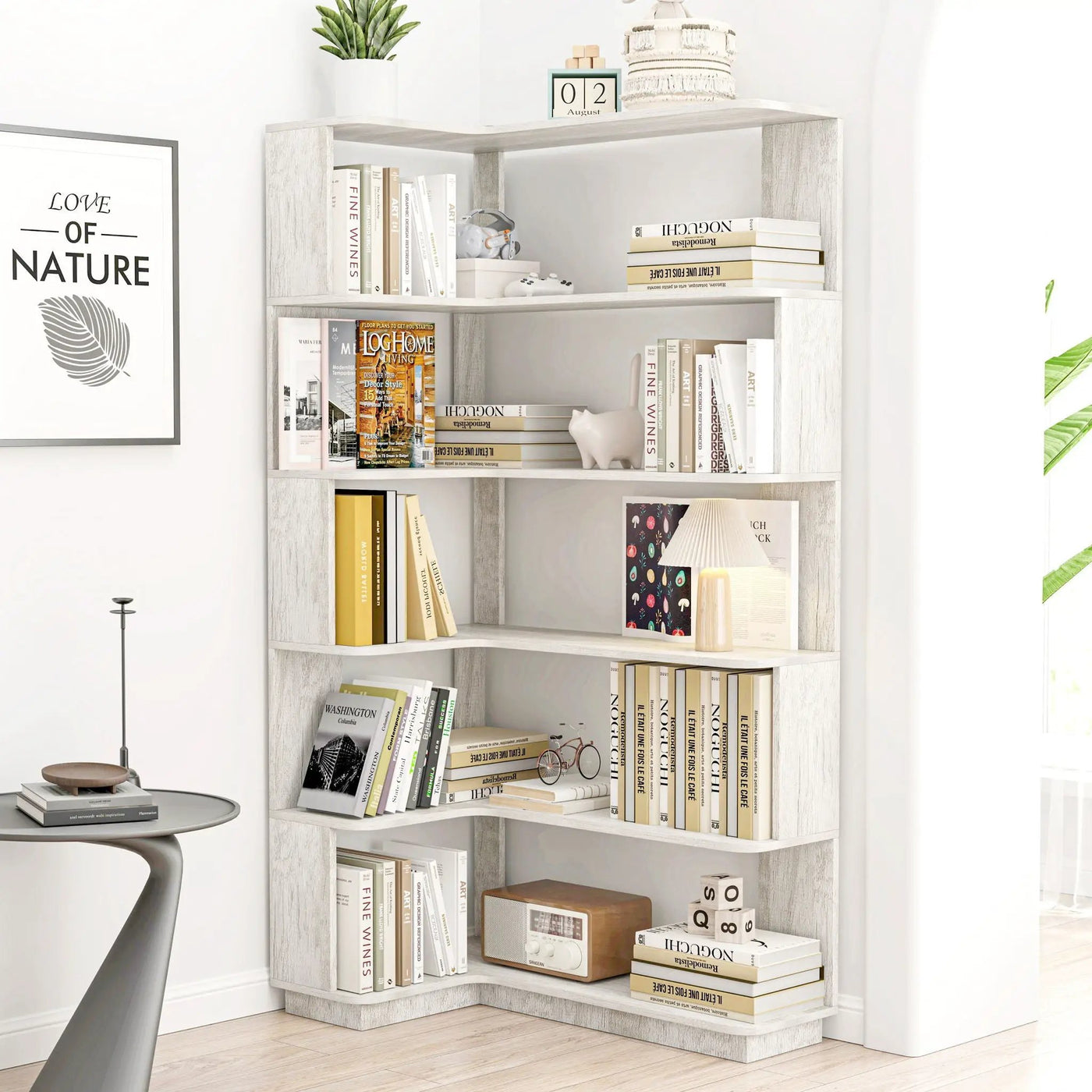 L-Shaped Corner Bookshelf by HouseOfZazla