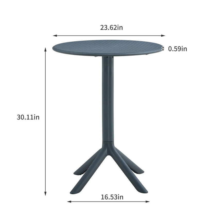 3 Piece Plastic Arm Chair Bistro Grs Premium Ocean Plastic by HouseOfZazla