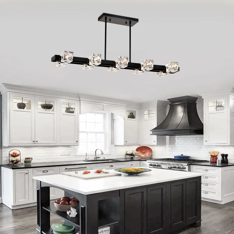 Rectangle Chandelier for Dining Room, 10-Light by HouseOfZazla