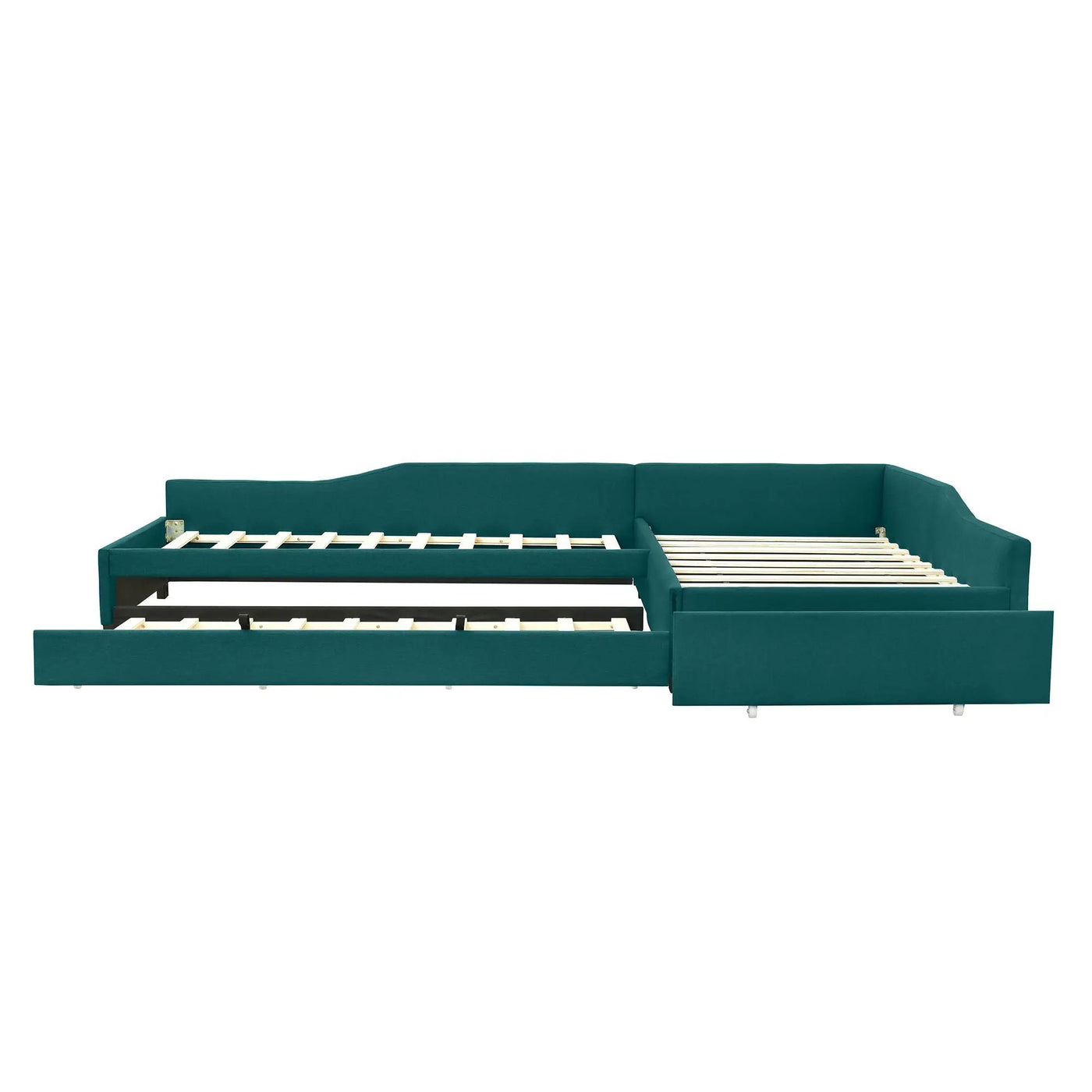 Upholstered Double Daybed With Trundle And Drawer by HouseOfZazla