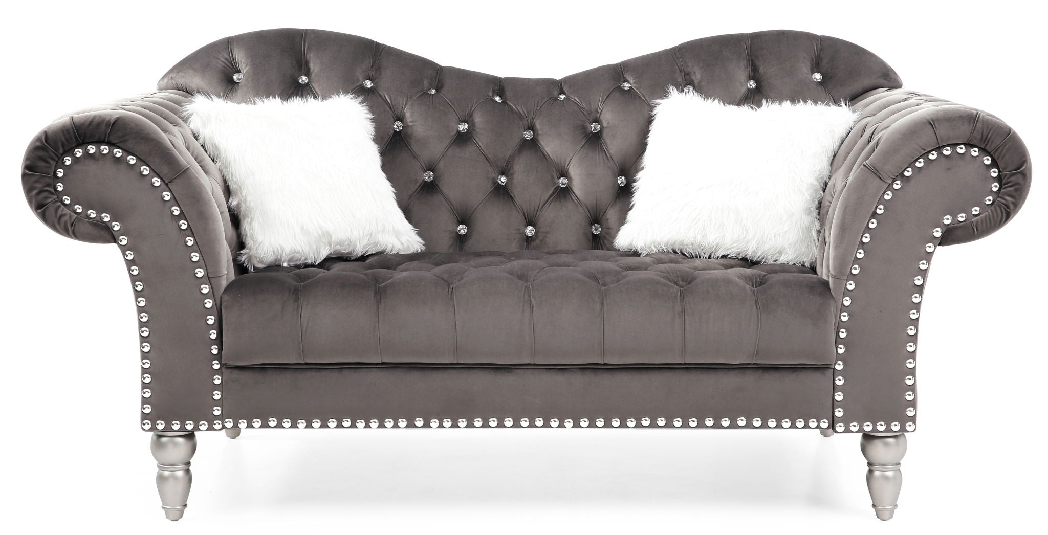 Elegant Round Arm Loveseat by HouseOfZazla