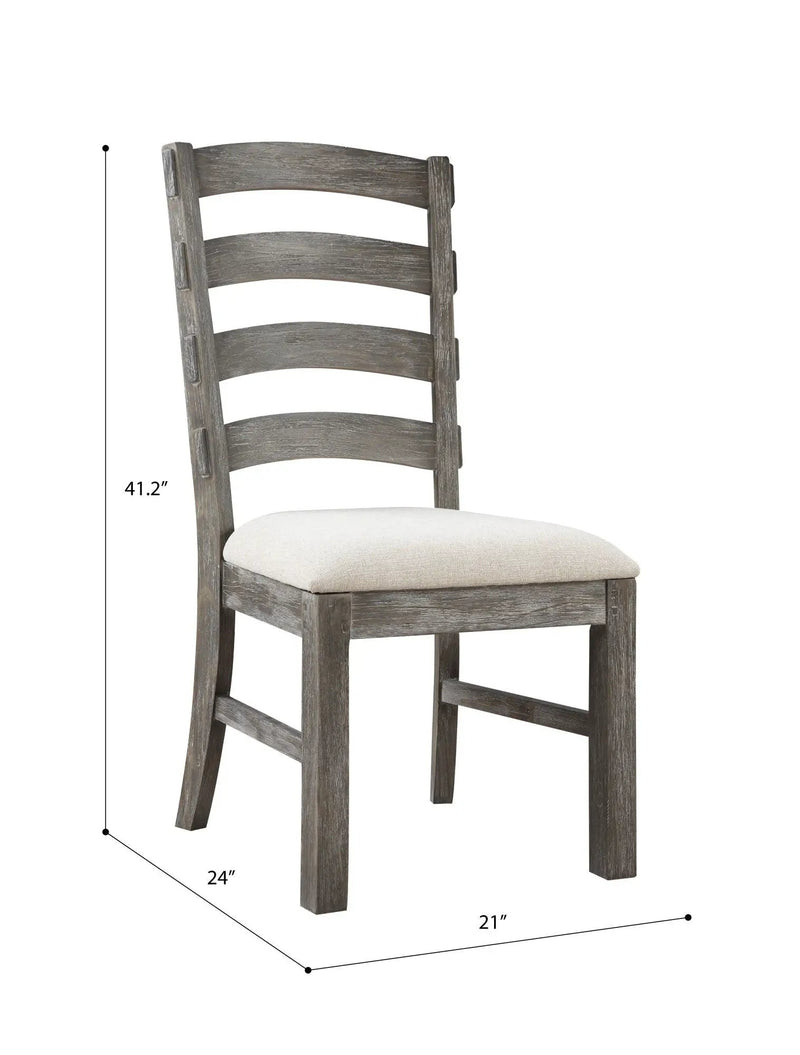 Upholstered Dining Chairs (Set of 2) - Brown - Wood by HouseOfZazla
