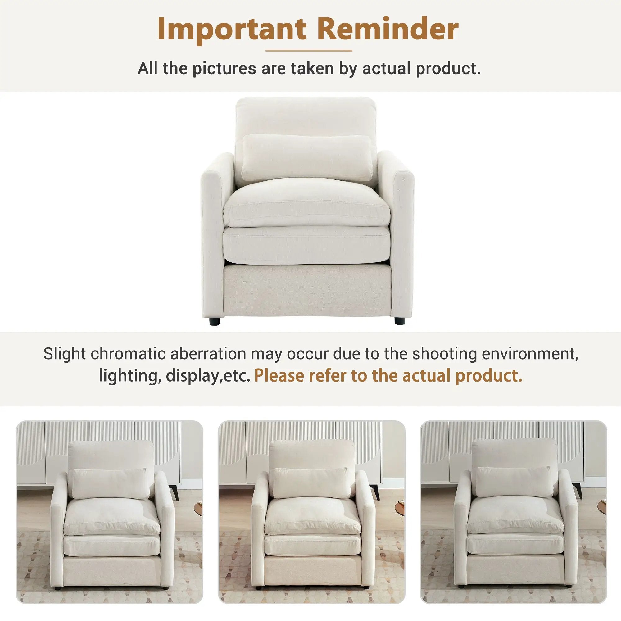 Cozy Upholstered Cushion Armchair For Living Room by Unique Piece Furniture