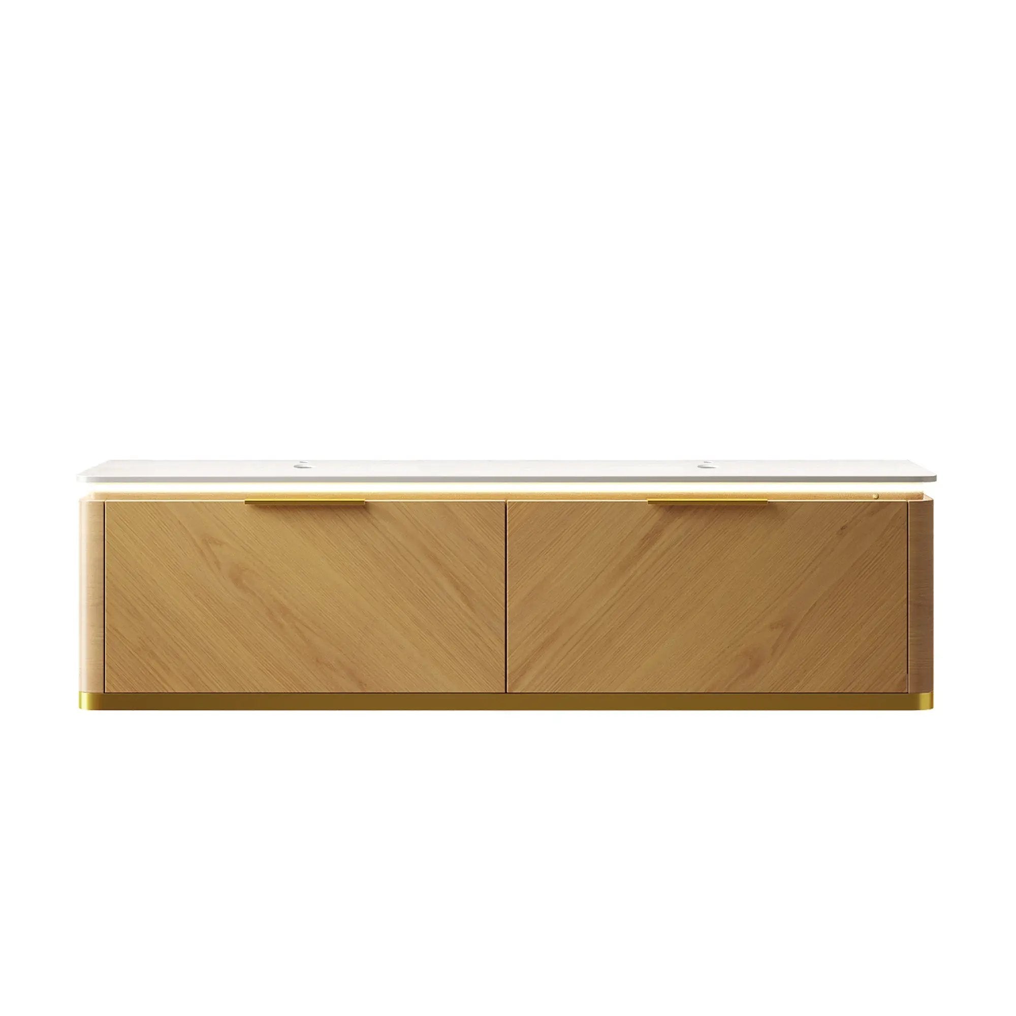 DIPA 60" Wall-Mounted Carrara Bathroom Vanity by HouseOfZazla