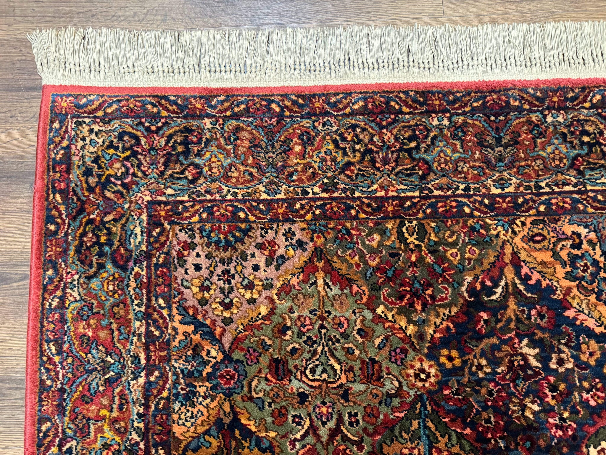 5.9 x 9 Karastan Rug Multicolor Panel Kirman #717, Original 700 Series, Wool by Jewel Rugs