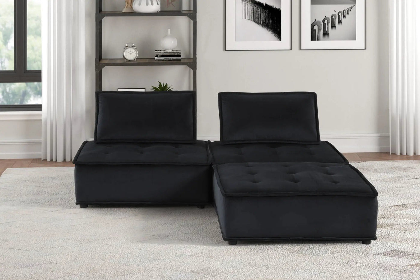 Anna - Stylish Sectional Sofa Ottoman by HouseOfZazla