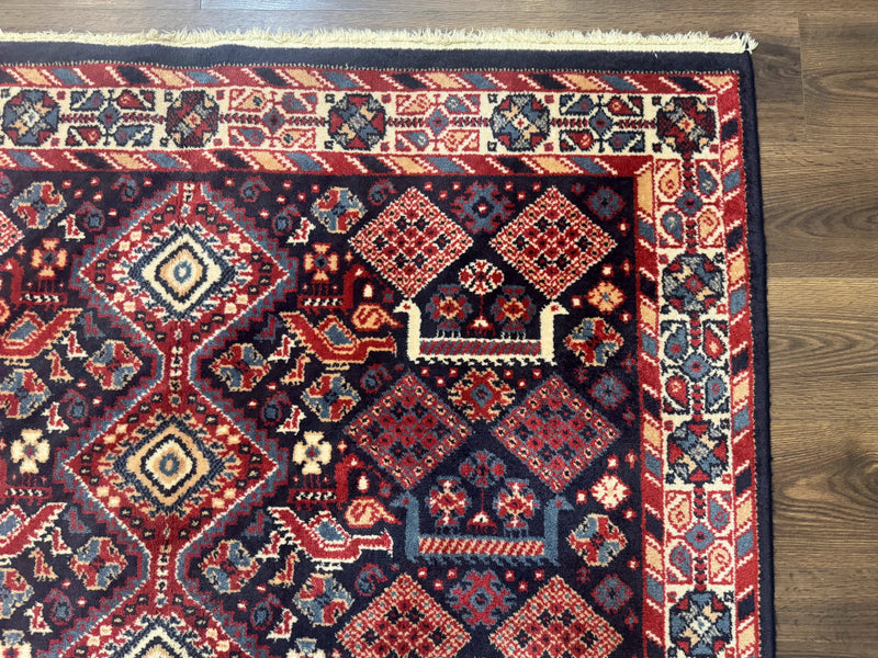 Karastan Rug 5x8, Yuruk Collection #530, Geometric Tribal Wool Pile Vintage Carpet by Jewel Rugs
