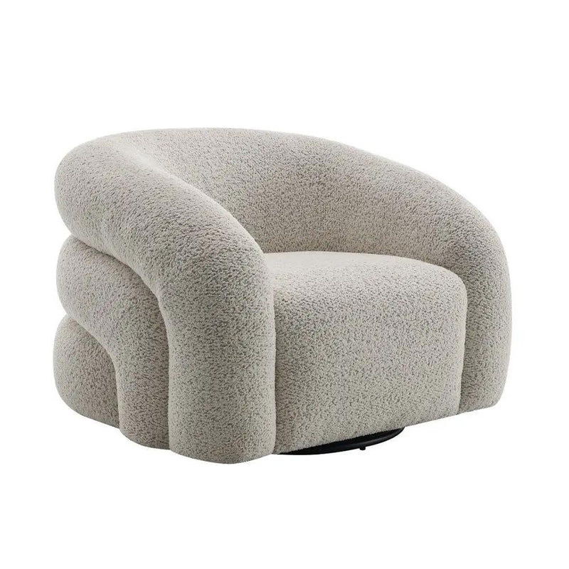 Irma - Chair With Swivel - Gray Boucle by Unique Piece Furniture