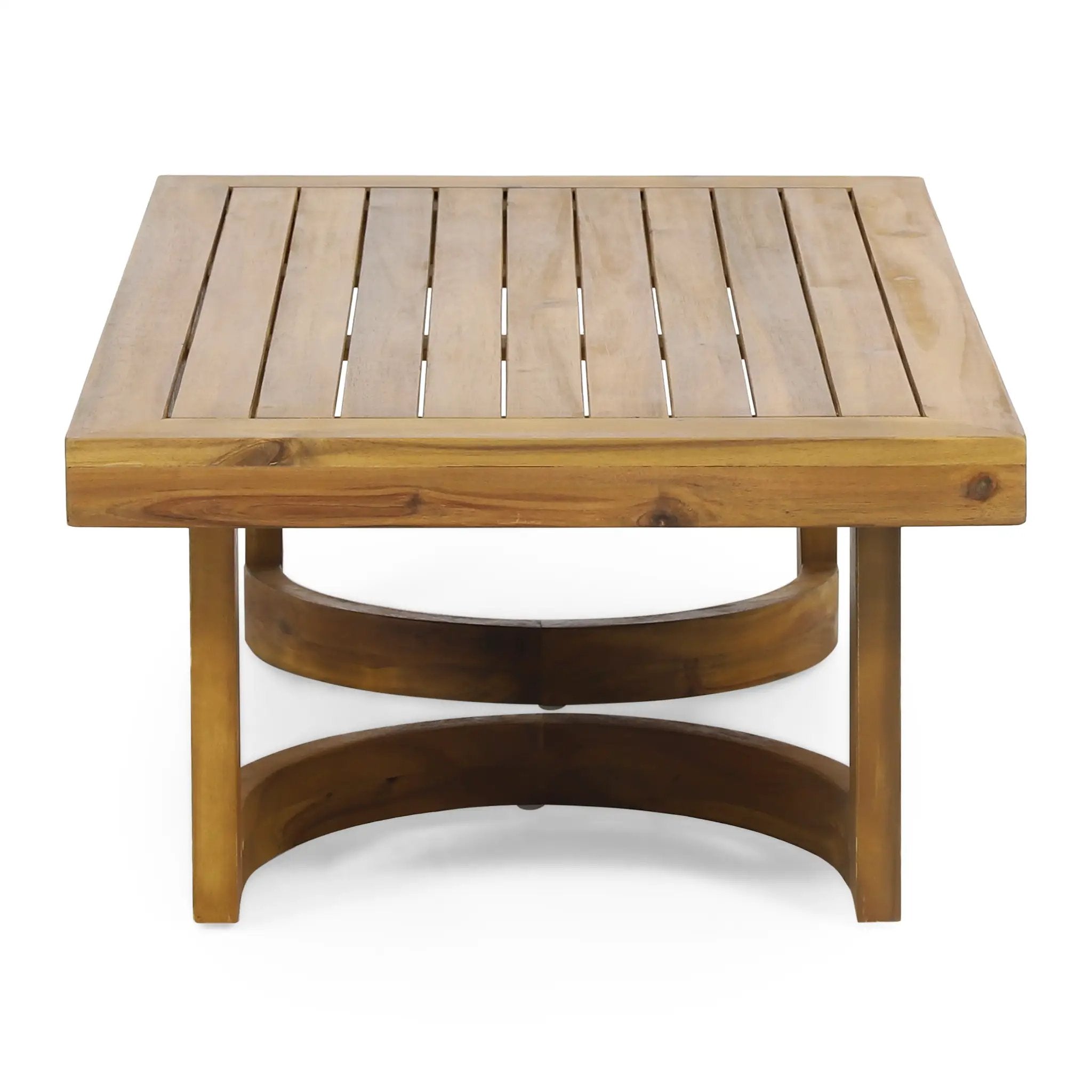 Outdoor Acacia Wood Loveseat and Coffee Table Set with Cushions by HouseOfZazla