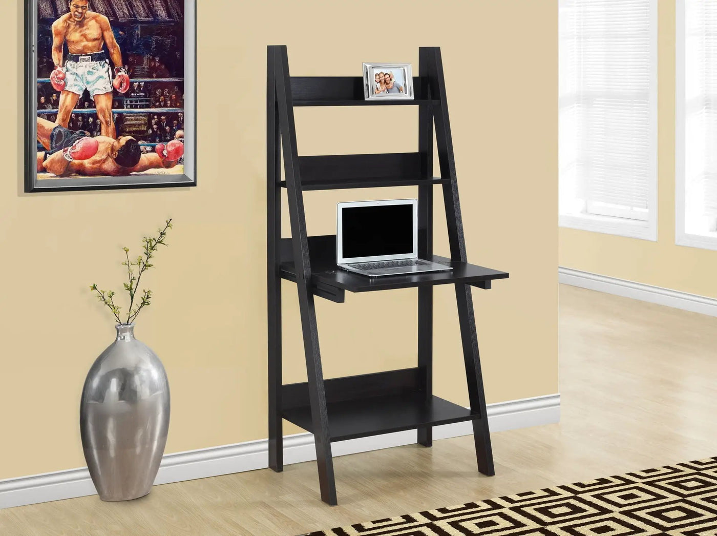 Computer Desk for Home Office with Storage Shelves by HouseOfZazla