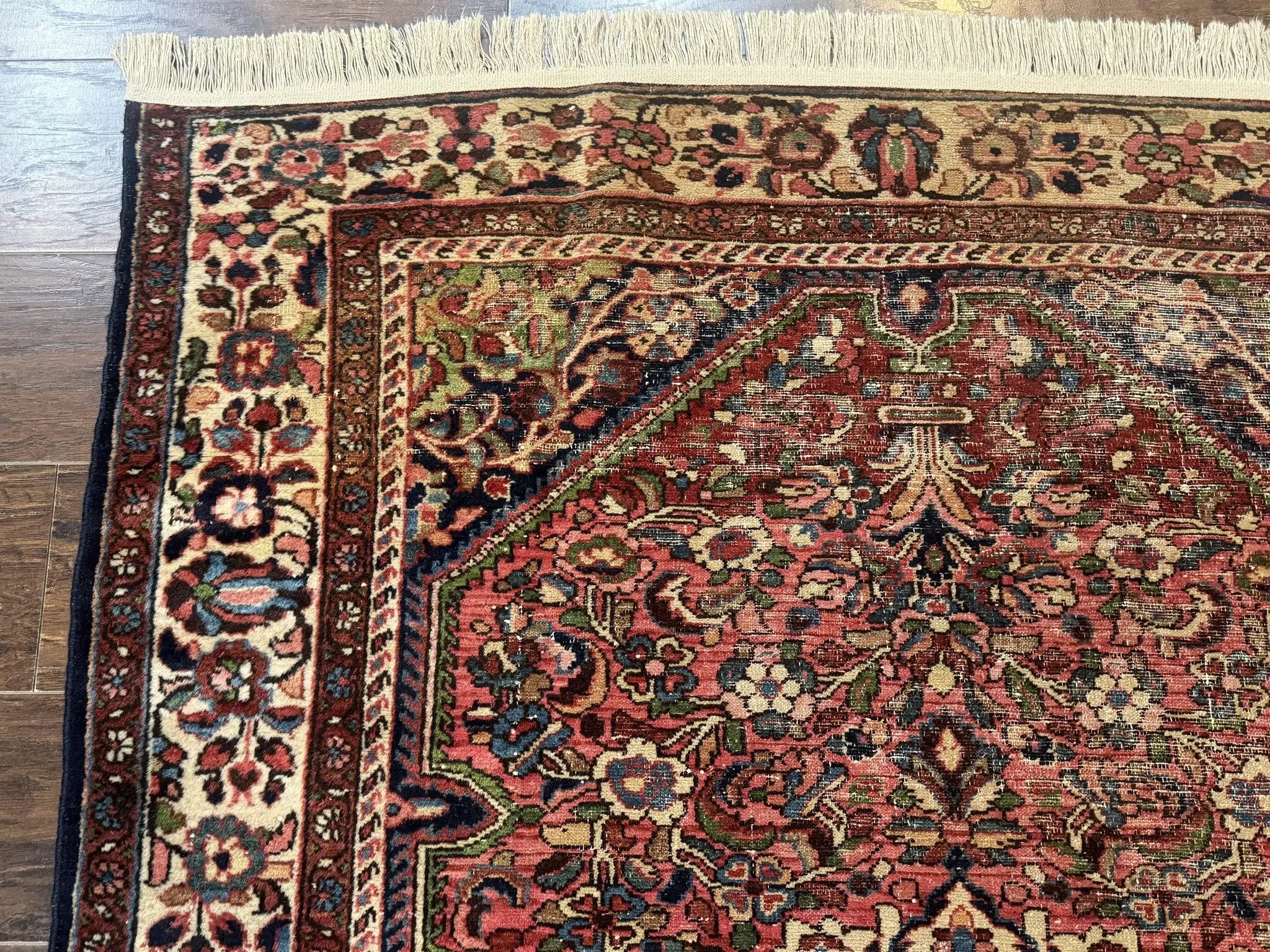 Antique Persian Malayer Rug 4'7" x 6'6" – 1920s Tribal Red Wool Carpet by Jewel Rugs