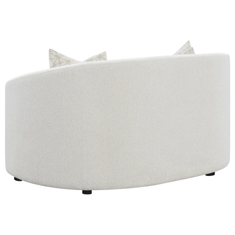 Rainn Boucle Upholstered Sloped Arm Loveseat Latte by Unique Piece Furniture