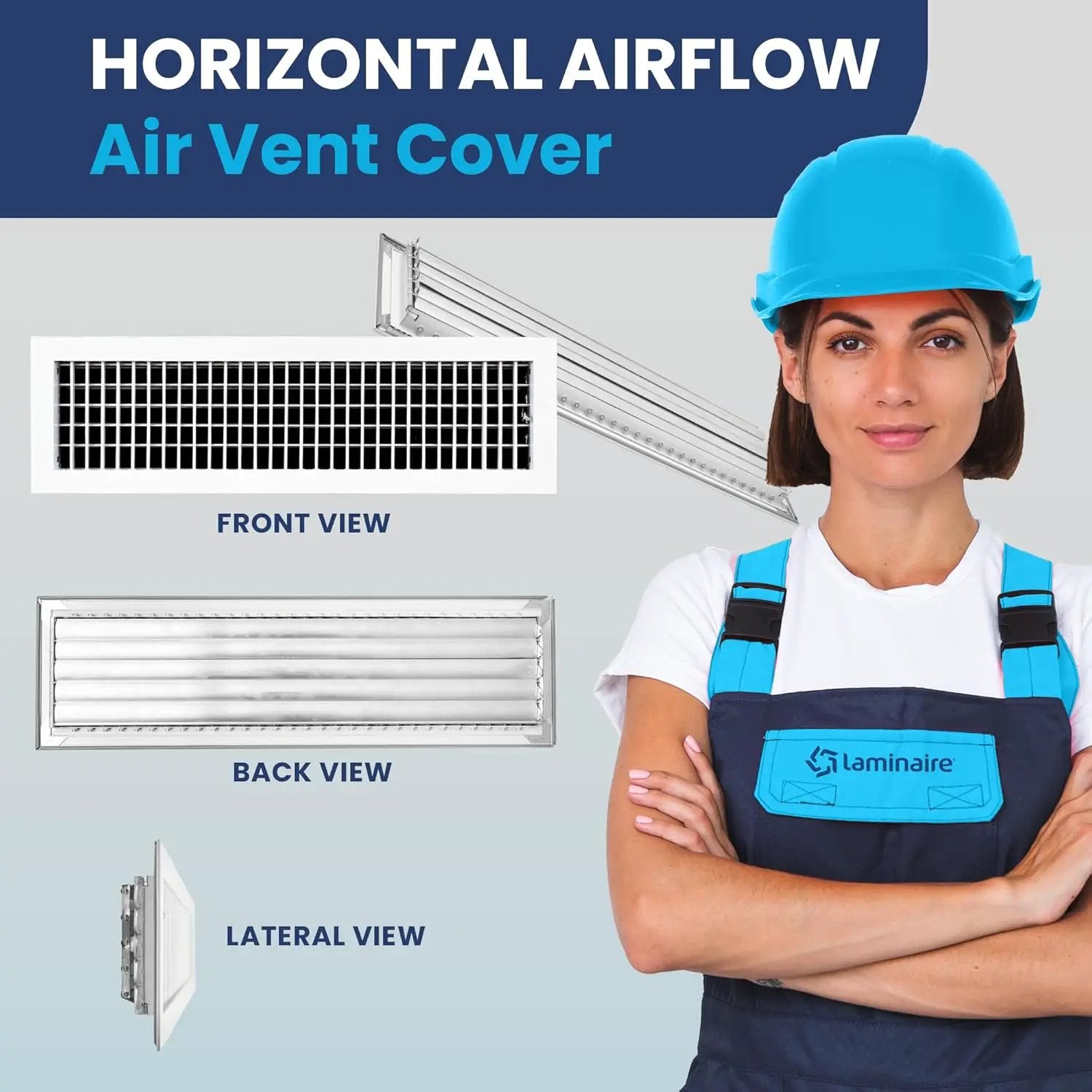 AC Register Vent Cover - Adjustable Aluminum HVAC Grille by HouseOfZazla