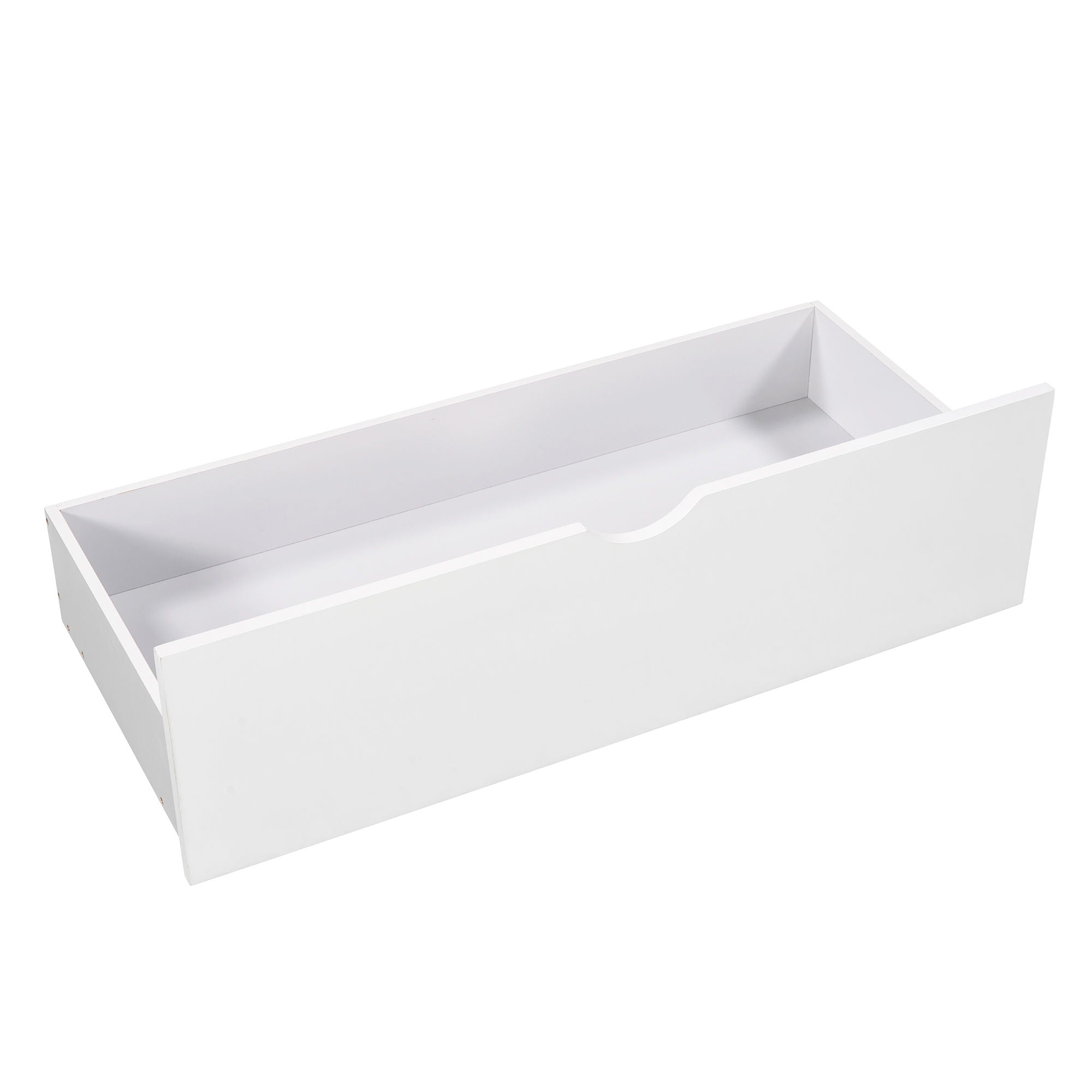 L Shaped Platform Bed With Trundle And Drawers Linked With Built In Desk by HouseOfZazla