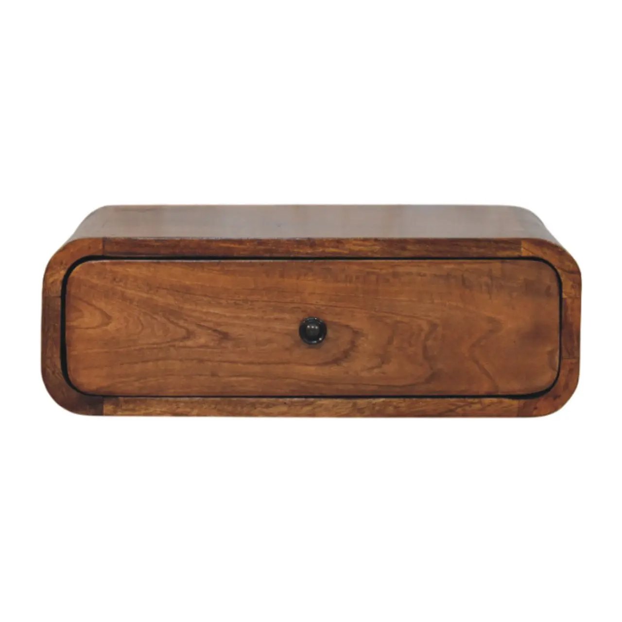 Solid Wood Avora Wall-Mounted Nightstand, 1-Drawer, Honey by HouseOfZazla