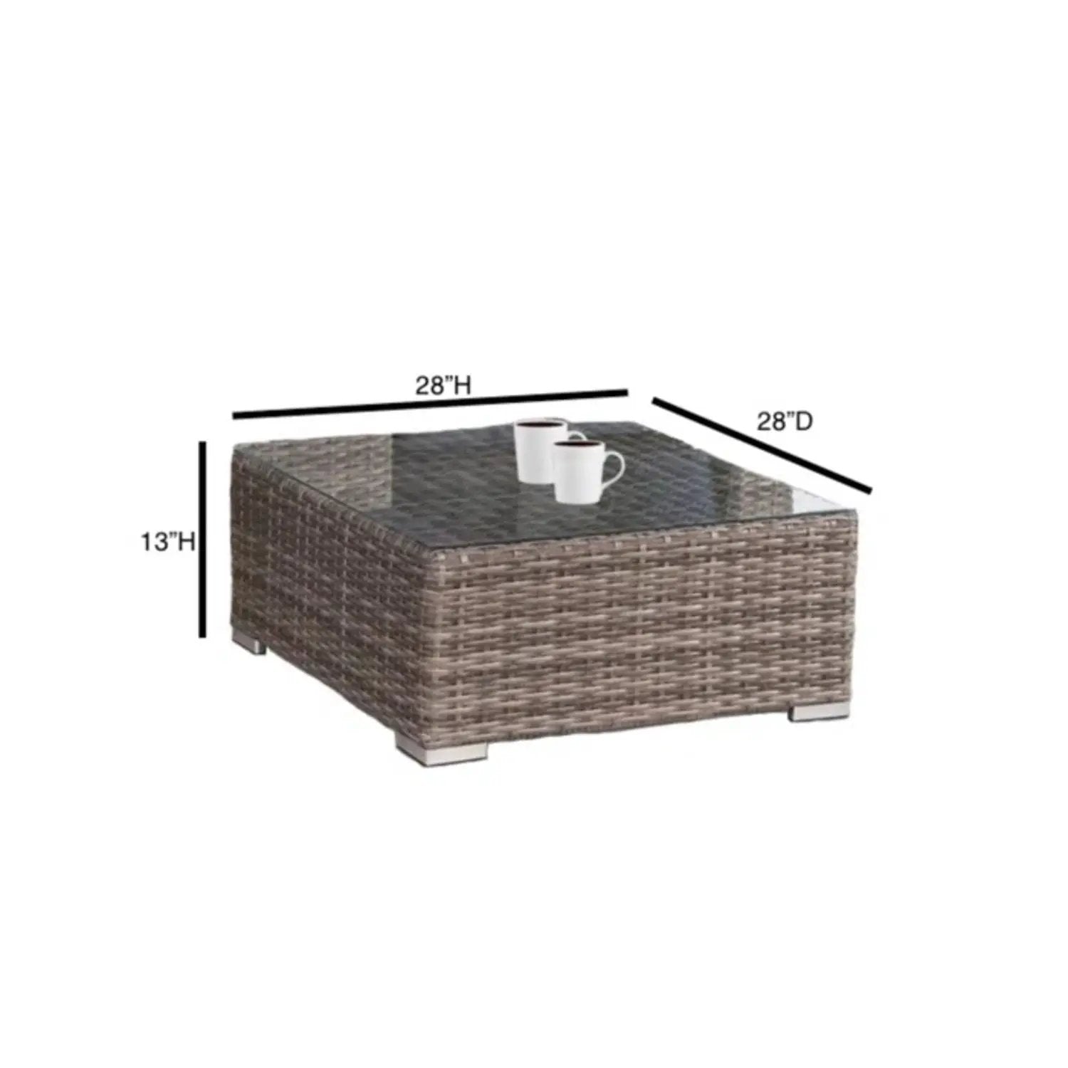 Wicker Seating Group Set With Table And Cushions by HouseOfZazla