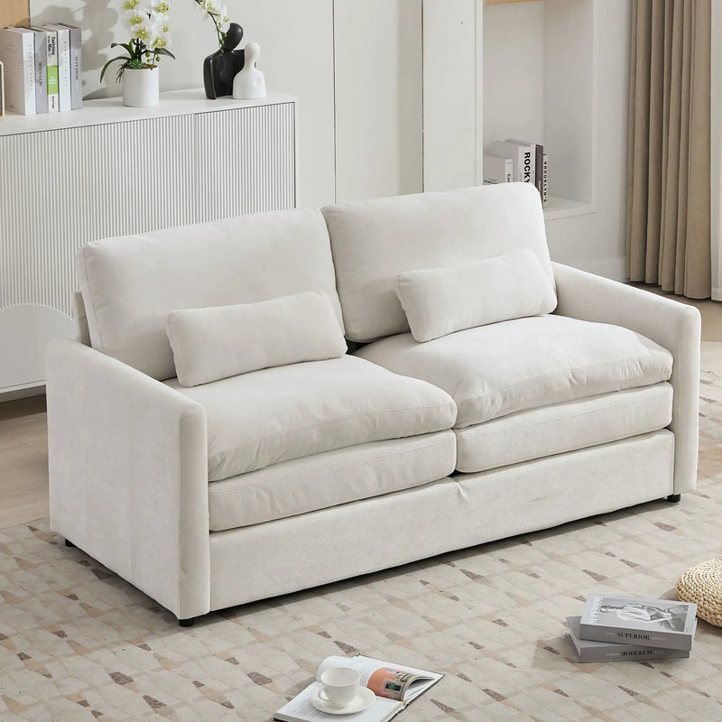 Cozy Upholstered Cushion Loveseat Sofa For Living Room by HouseOfZazla