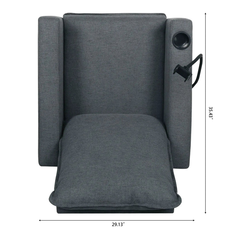 Recliner Chairs For Adults, Adjustable Recliner Sofa With Mobile Phone Holder & Cup Holder, Modern Reclining Chairs Fabric Push Back Recliner Chairs For Living Room, Bedroom by HouseOfZazla