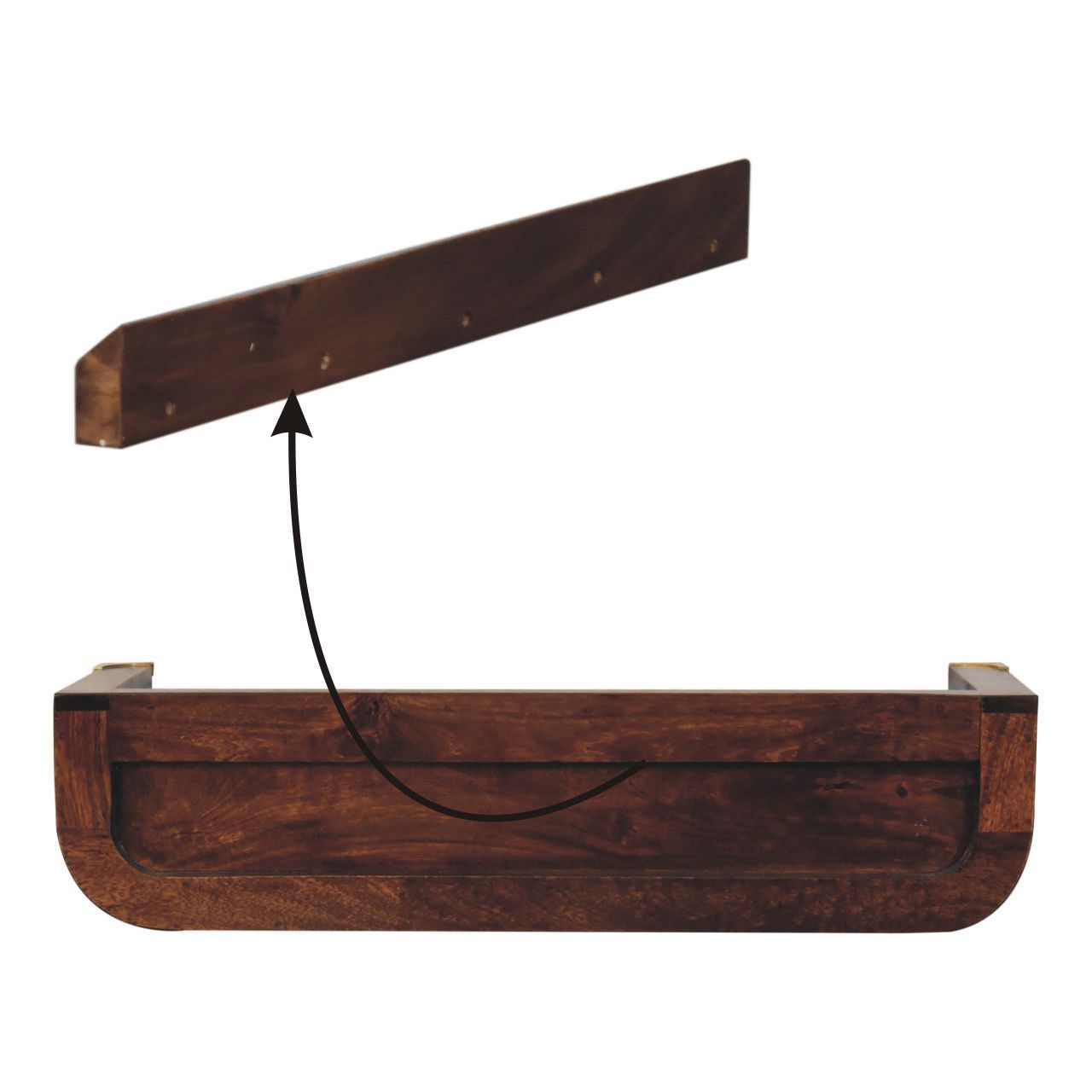 Indira - Floating Console Table - Walnut by HouseOfZazla