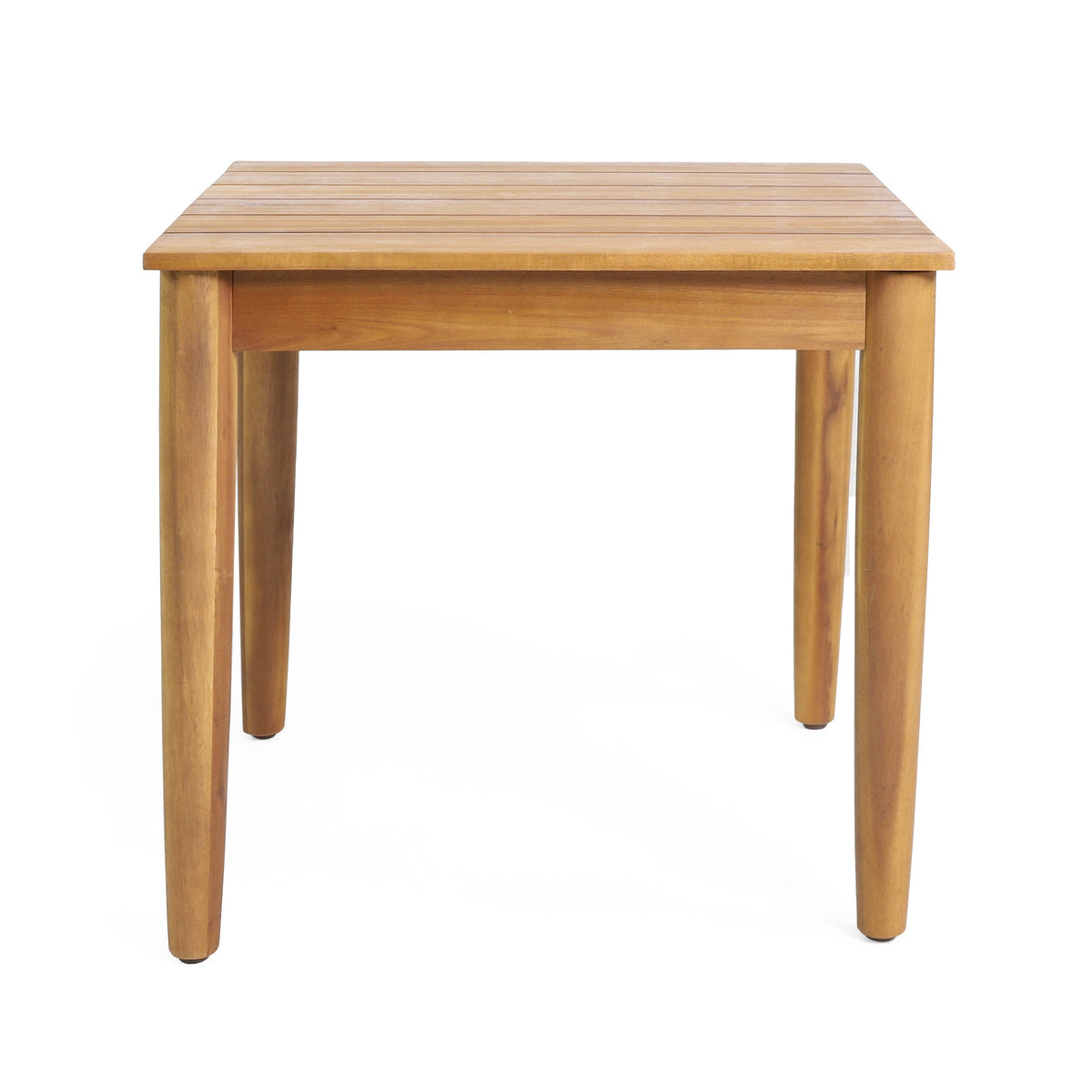 Gavin Side Table with Rustic Slat Top - Acacia Wood, photo 2 of 9