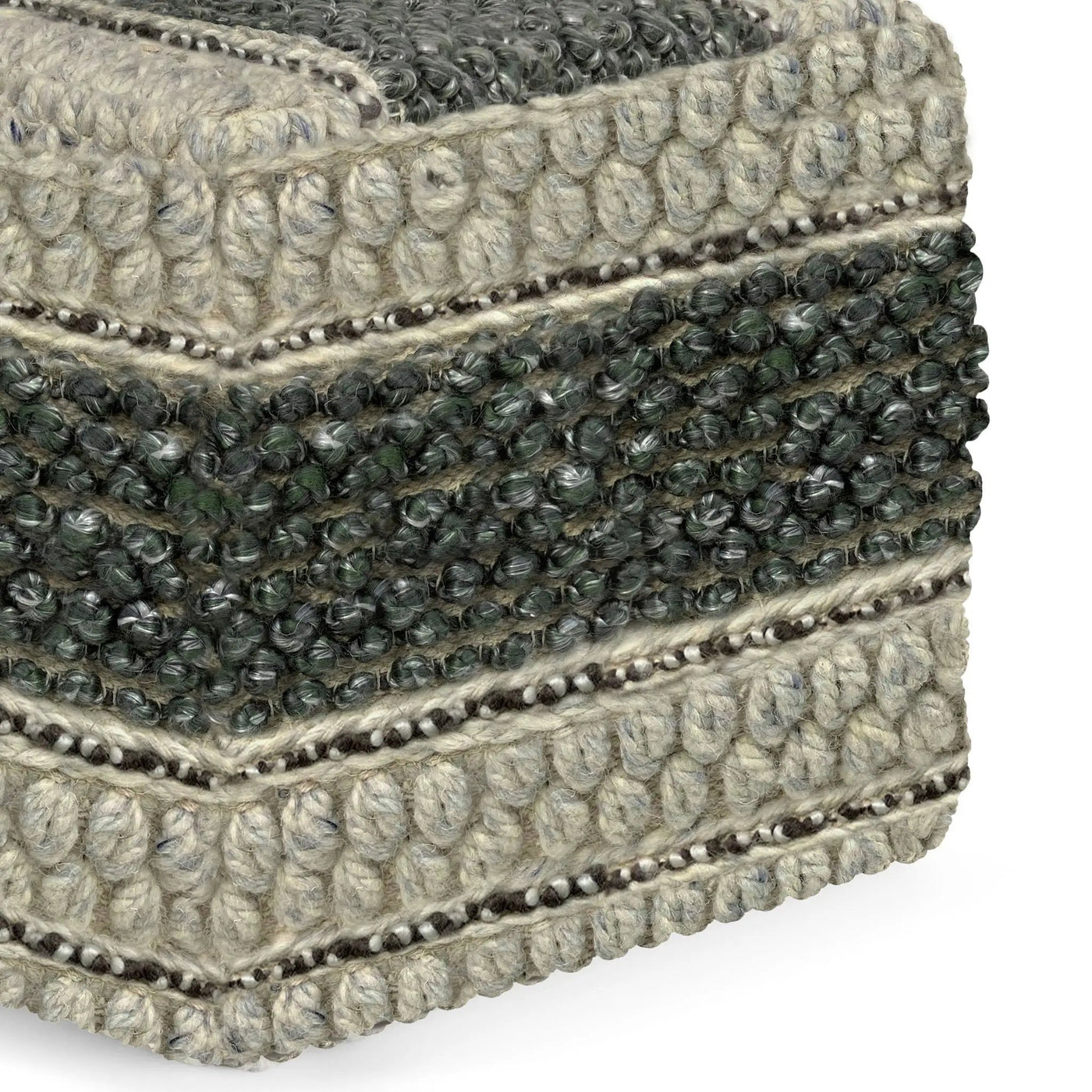 Grady - Handcrafted Square Pouf by HouseOfZazla