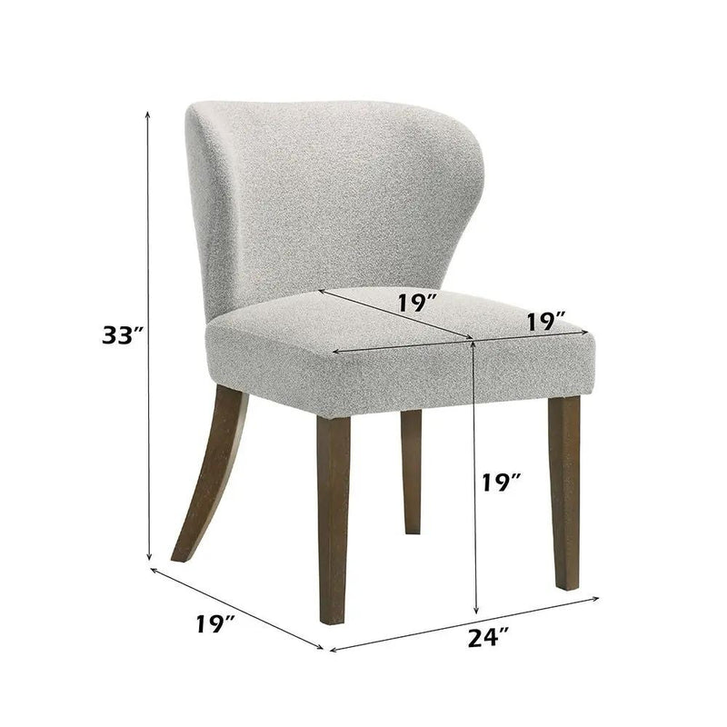 Dillon - Side Chair (Set of 2) - Gray / Walnut by Unique Piece Furniture