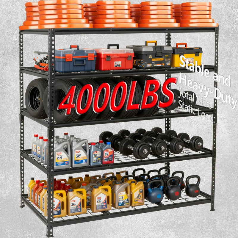5-Tier Heavy Duty Metal Shelving Unit by HouseOfZazla