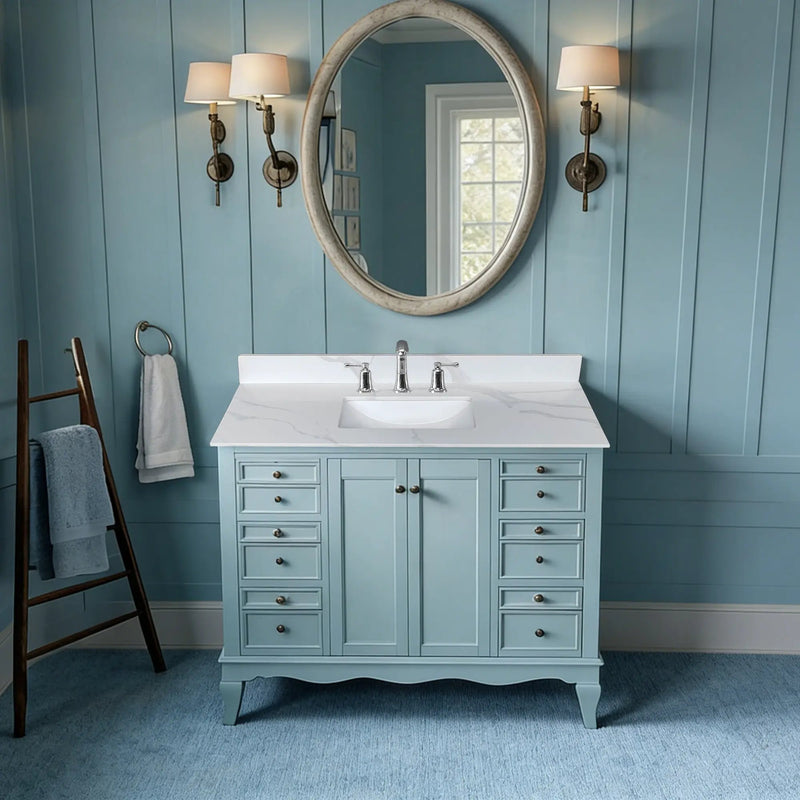 43-Inch Quartz Bathroom Vanity Top by HouseOfZazla
