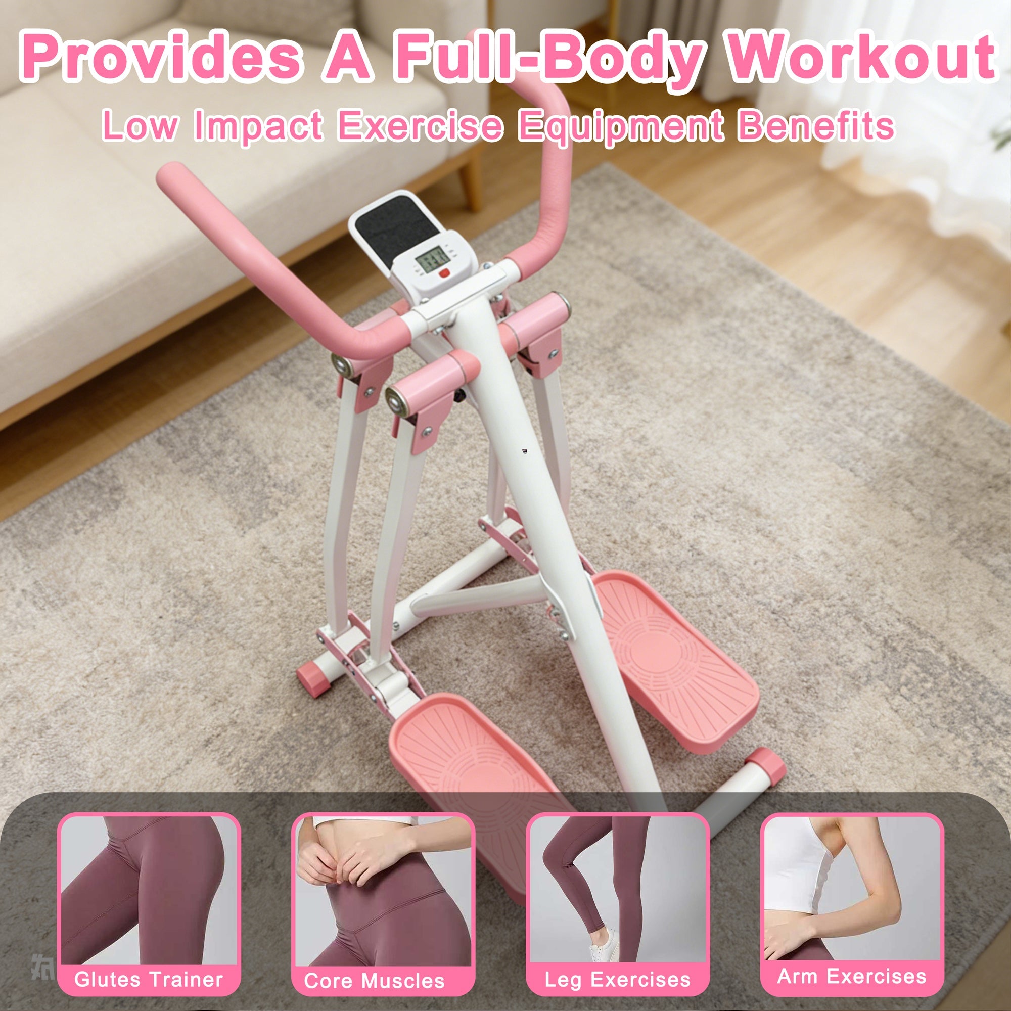 Air Walk Elliptical Machine - Foldable Cardio Cross Trainer by HouseOfZazla