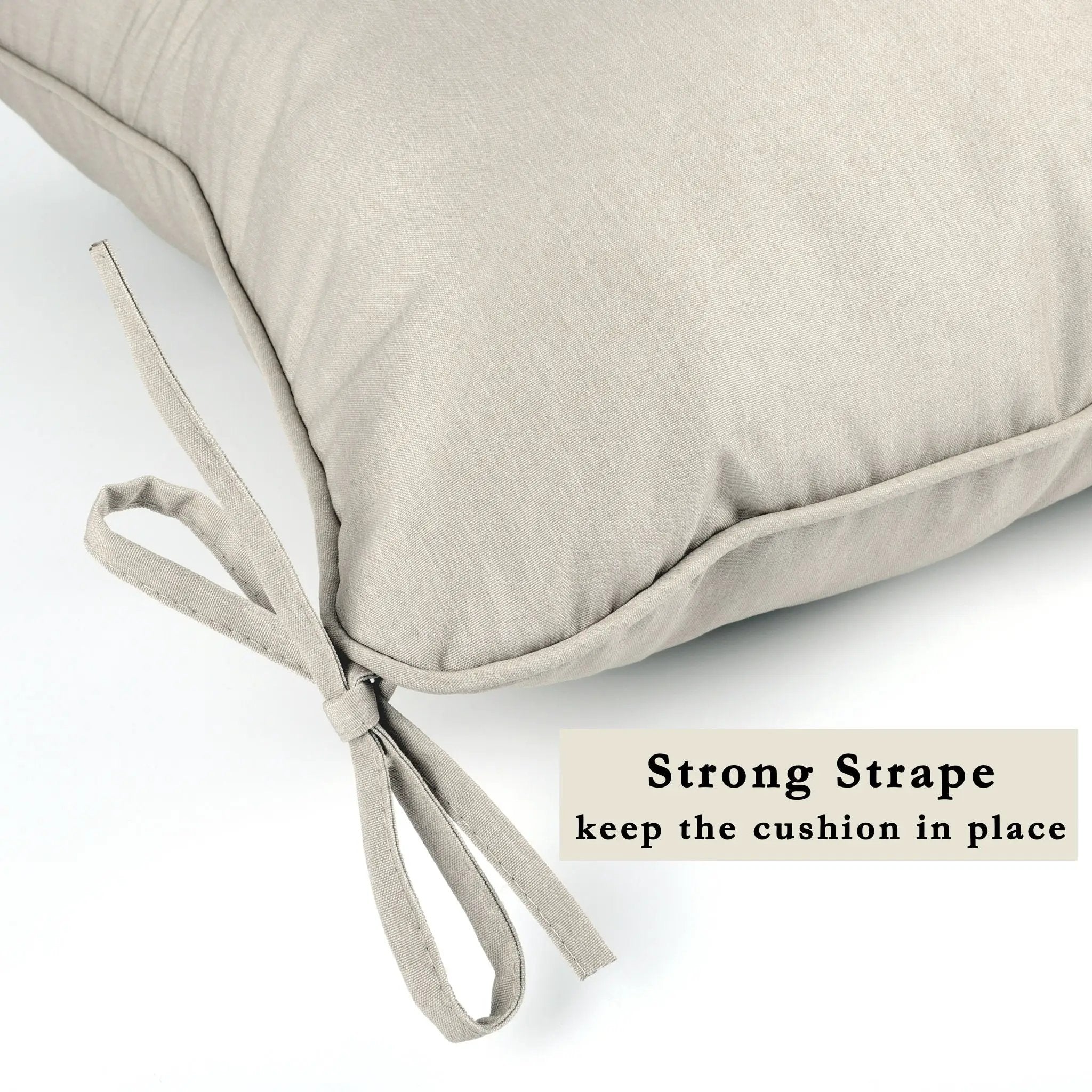 Outdoor Deep Seat Cushions For Patio Furniture Waterproof Set - Beige by HouseOfZazla