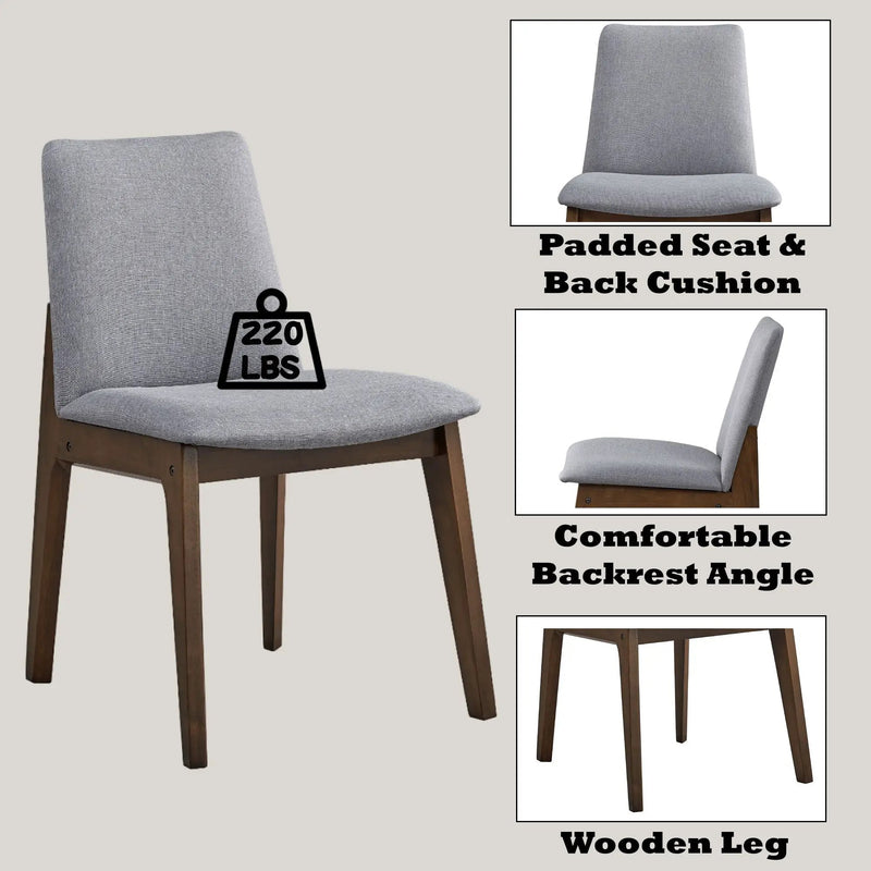 Kaela Side Chair (Set of 2) - Light Gray by HouseOfZazla