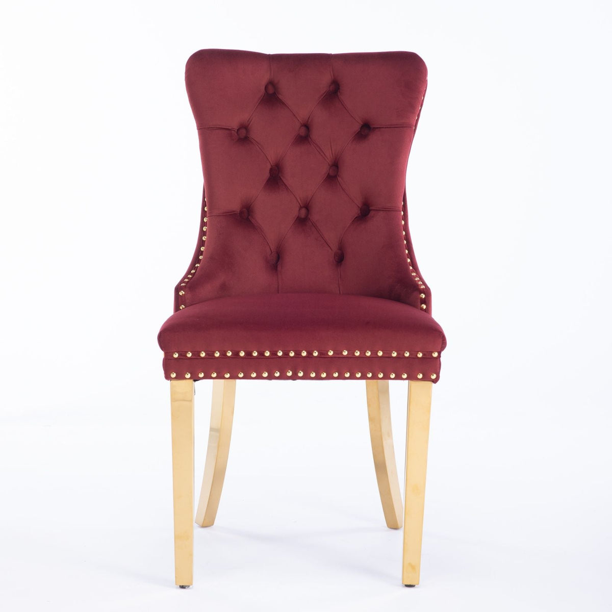 Modern Tufted Dining Chair Set of 2 with Velvet Upholstery - Nikki Collection, photo 25 of 28