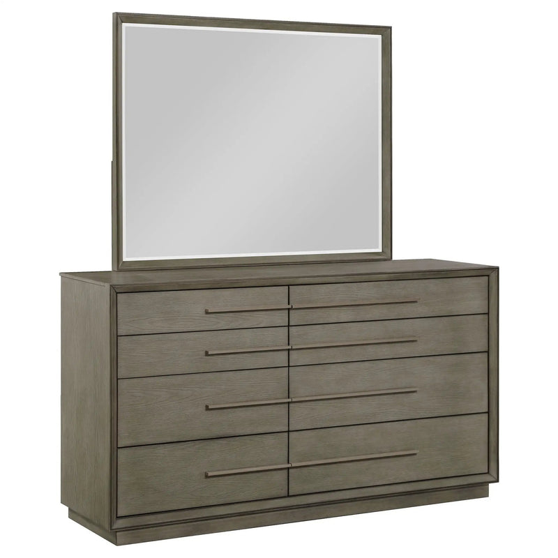 Durango 8-drawer Dresser and Mirror Taupe Oak by Unique Piece Furniture