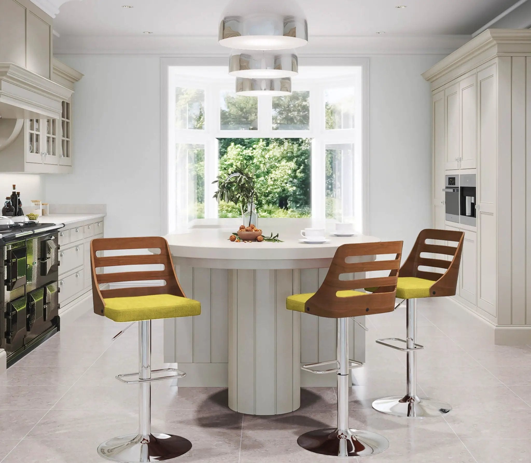 Trevi - Mid Century Modern Adjustable Barstool With Swivel by Unique Piece Furniture