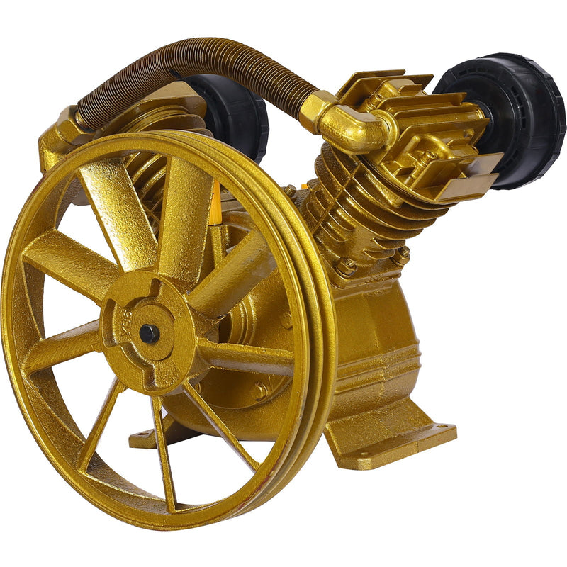 V Type Dual Cylinder Air Compressor Pump Head 5.5Hp 21Cfm 115 Psi - Golden by HouseOfZazla